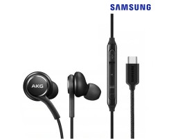 Fülhallgató sztereó Samsung EO-IC100BBE (Type-C, felvevő gomb, hangerő szabályzó, 2 pár fülgumi, Tuned by AKG) fekete ECO csomagolás